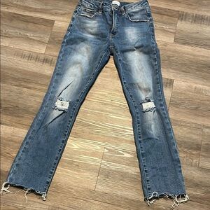 Classic Blue Ripped Skinny Jeans